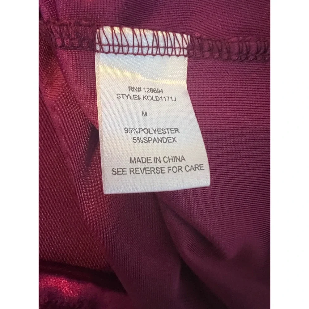 Live to be Spoiled Velvet Ruched Bodycon Dress Wine Long Sleeve Sz Medium‎ NWT - Picture 8 of 9